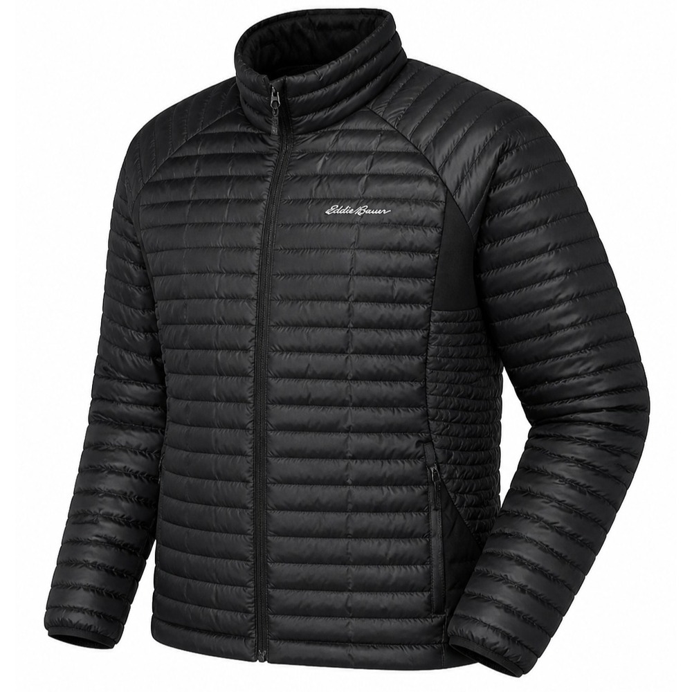 Eddie Bauer MicroTherm EB800 Down Puffer Jacket Women 3X Black First Ascent
